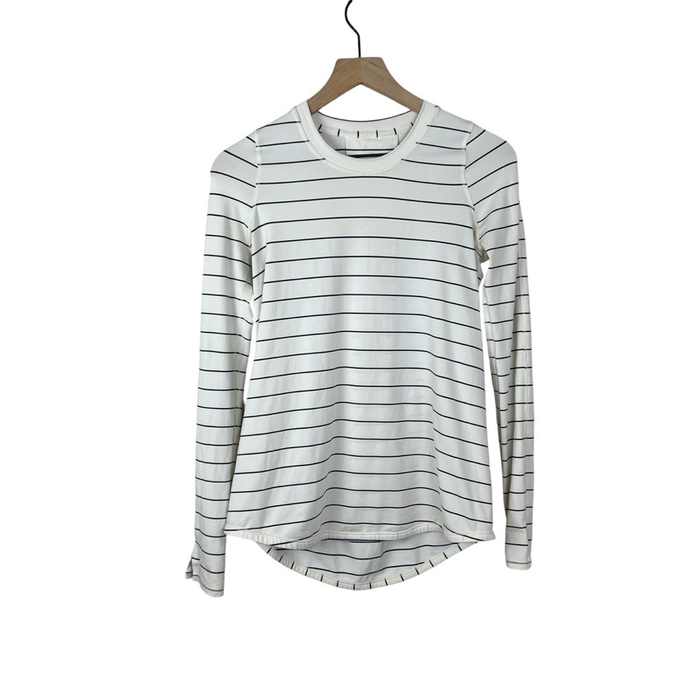 Lululemon Tuck And Flow Long Sleeve Silver Spoon Angel Wing